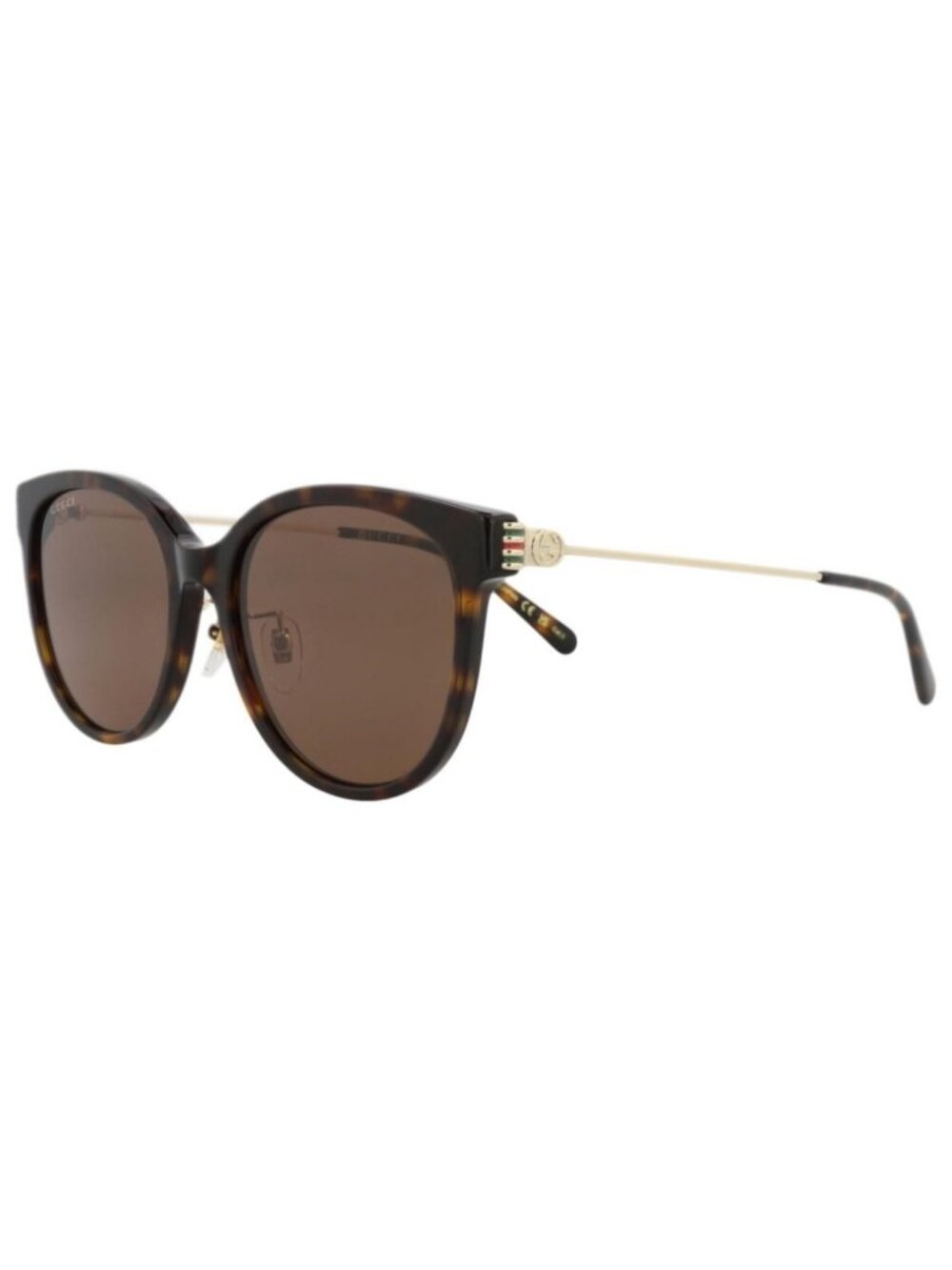New Gucci Womens Round/Oval Havana Gold Brown Fashion Designer Sunglasses